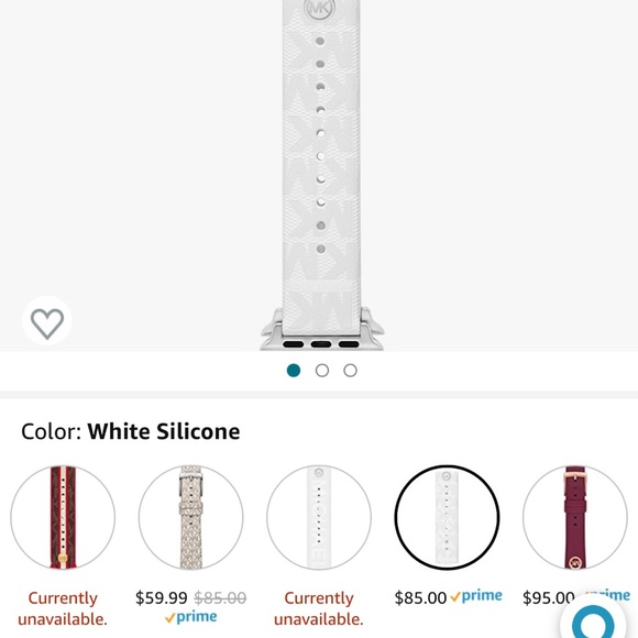 Michael Kors Apple Watch Band. White “MK” Logo. 38-40MM - Picture 4 of 4